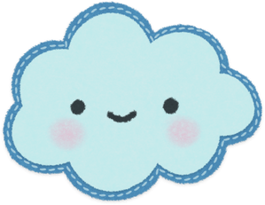 Realistic Felt Baby Planner Stickers Happy Cloud